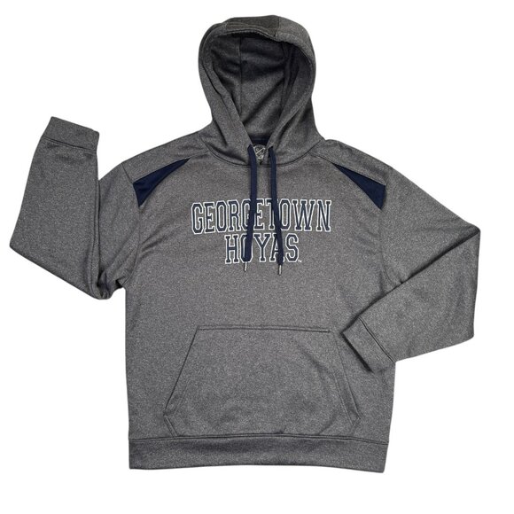 Georgetown Hoyas Hoodie Sweatshirt Mens Large L Gray Pullover University - Picture 1 of 10